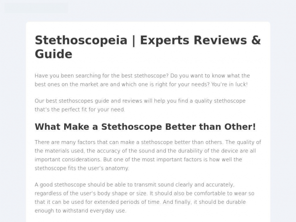 stethoscopeia.com